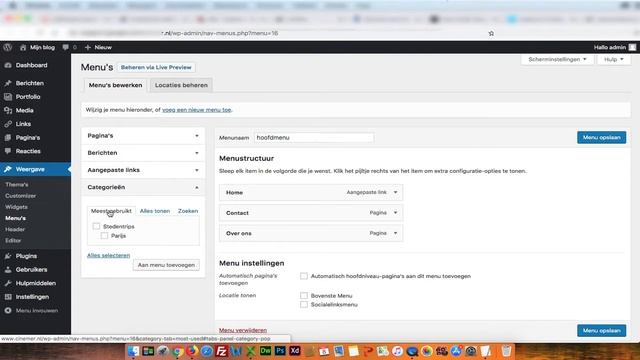 Wordpress - Menu en menu-items смотреть онлайн