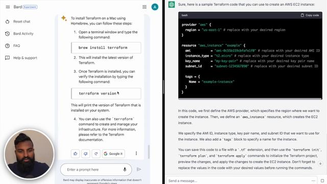 CHATGPT vs GOOGLE BARD TO CREATE AWS RESOURCES WITH TERRAFORM смотреть онлайн