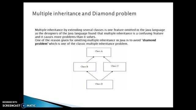 Why no Multiple Inheritance in Java|Multiple inheritance and Diamond problem in java смотреть онлайн