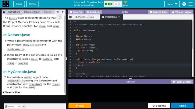 Code.org Lesson 4.4 Constructors | Tutorial with Answers | Computer Science A (CSA) Unit 2 смотреть онлайн
