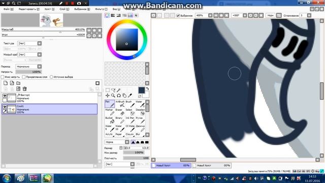 Рисую ОС Вероники Моргоевой (из вк) и свою ОС в Paint Tool Sai смотреть онлайн