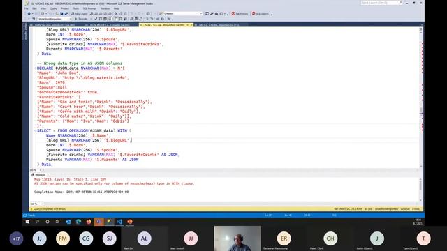 Advanced data types–JSON|Read JSON data in MS SQL|sql server json data type|parse JSON in SQL Serve смотреть онлайн
