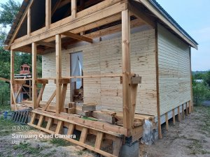 Обшивка стен каркасного дома