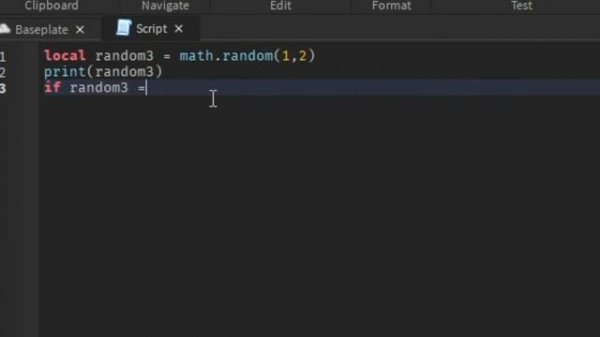 Roblox Studio Basics, If Statements and math.random in script