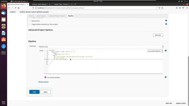 Jenkins Docker Pipeline Maven Build Example смотреть онлайн