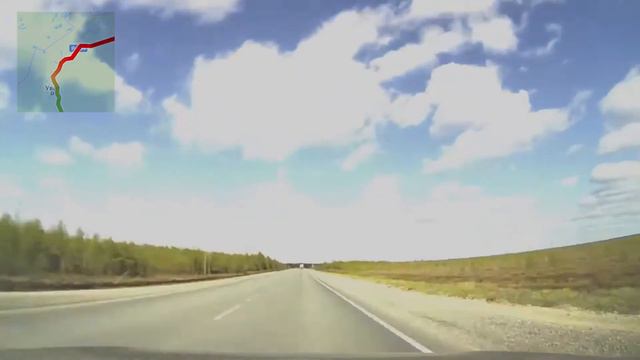 Тюмень-Сургут. 800км за 5минут (с картой) смотреть онлайн