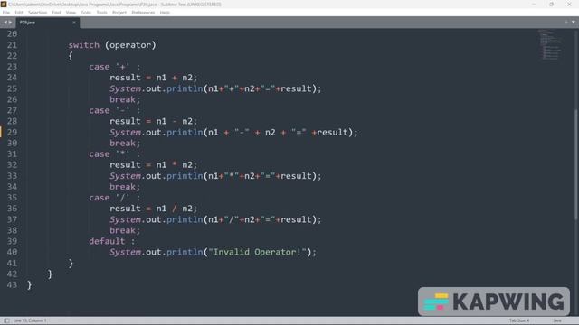 A java program to make calculator using Switch Statement смотреть онлайн