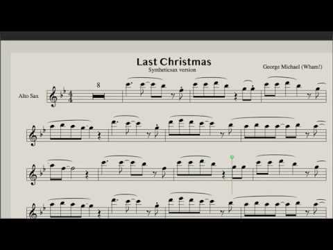 Last Christmas For Saxophone Alto (Sheet Music) NuDisco Cover Version @syntheticsax