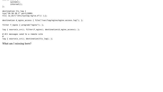 Unix & Linux: nginx send log to remote syslog server смотреть онлайн