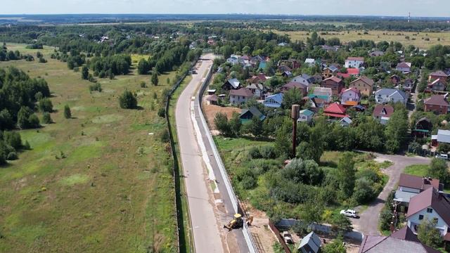 Строительство дороги Щербинка - Каракашево (11.08.2022) смотреть онлайн