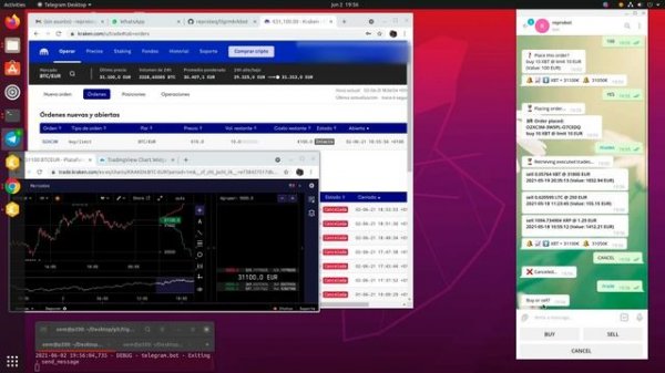 Telegram Kraken Bot. Python3 Telegram Bot For Trading in Kraken exchange