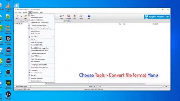 How to Convert ISO to BIN / CUE file with PowerISO
