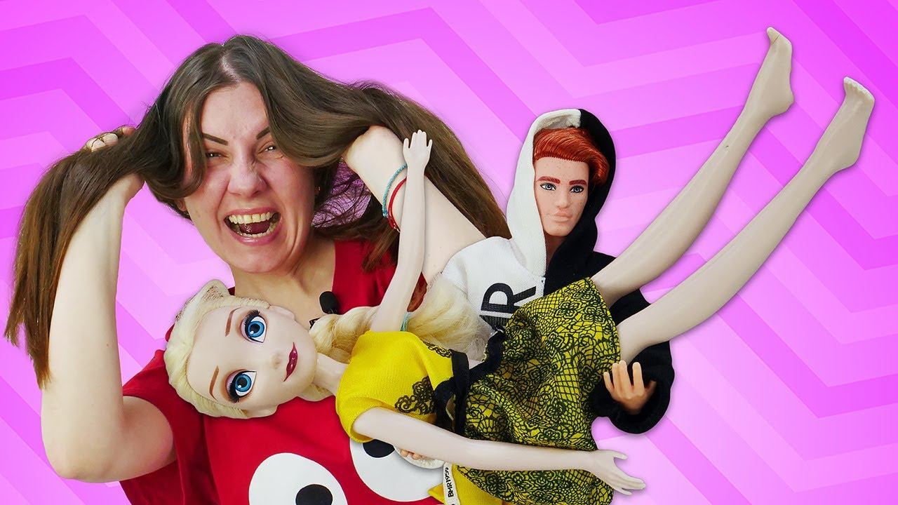 Барби, Эльза, Маринетт и Хлоя готовятся к вечеринке - игры в одевалки! Куклы из мультфильмов смотреть онлайн