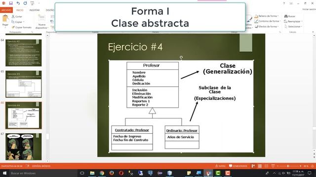 6.- Generalización y Especialización en ejemplo con Clase abstracta смотреть онлайн
