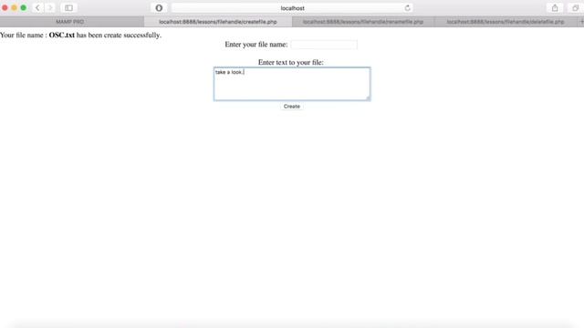 How to create, rename and delete files using PHP смотреть онлайн