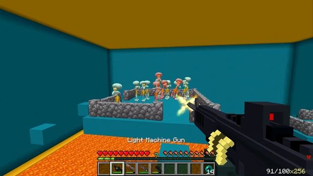 SPONGEBOB TINY CASTLE vs SQUIDWARD TINY CASTLE ! Smallest Superhero Castle Battle in Minecraft смотреть онлайн