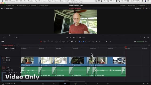 Fastest Way to Add TRANSITIONS in DaVinci Resolve 16 | Quick Tip Tuesday смотреть онлайн