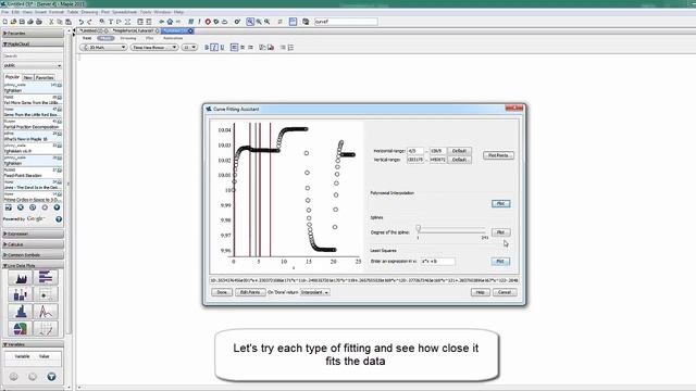 Interactive Polynomial Curve Fitting in Maple смотреть онлайн