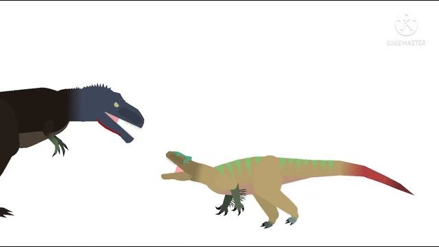 Tyrannosaurus Rex vs Allosaurus Fragilis || StickNodes Dinosaur Battle || смотреть онлайн