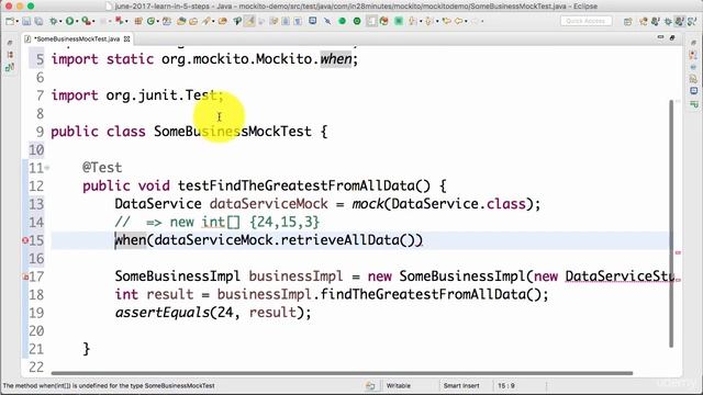 Spring framework Tutorial (059 Step 3 Your first mock with Mockito) смотреть онлайн