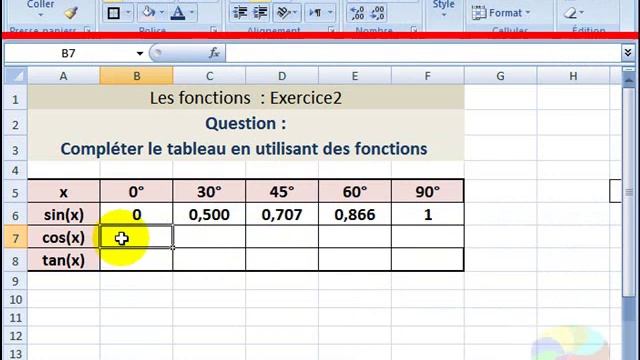 Formation Microsoft Excel - Les fonctions cosinus, sinus, tangente смотреть онлайн