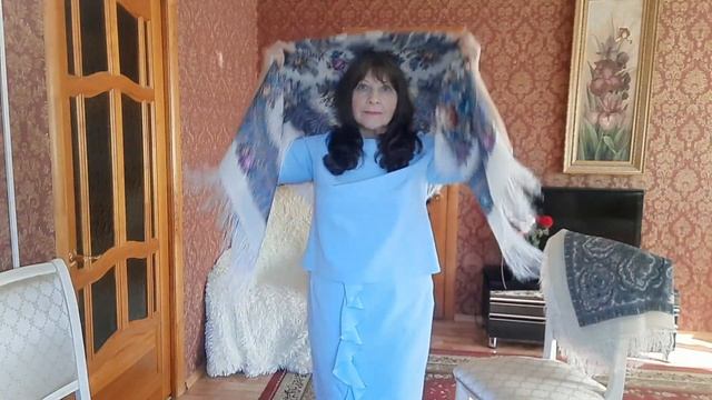 Белопольные Павловопосадские платки в моей коллекции.Шерсть 100%. смотреть онлайн