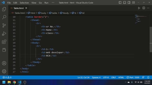 HTML Tutorial: Tables and th, tr, td tags in html how to create a table || By @theCodeDefinition смотреть онлайн