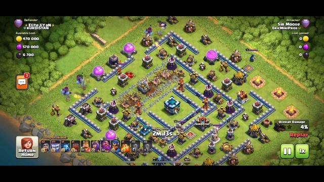 *YETI QUAKE* 15 x YETIS & 12 x EQ Spells! Best TH13 Attack Strategy - Clash of Clans смотреть онлайн