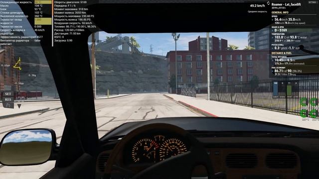 BeamNG drive Fast driving GAVRIL ROAMER смотреть онлайн