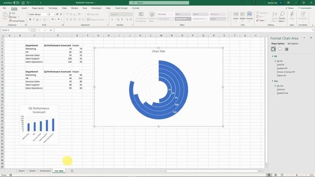 How to Create a Radial Bar Chart and Re-use as Chart Template смотреть онлайн