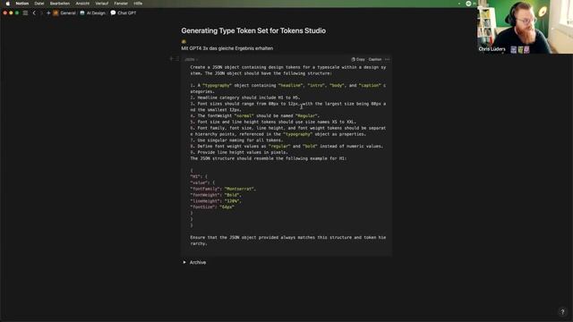 Create Design Tokens with ChatGPT - Workshop Teaser with Chris Lüders смотреть онлайн