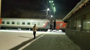 Пермь. Поезд №73 Тюмень - Санкт-Петербург, стоянка и отправление по станции Пермь-2.