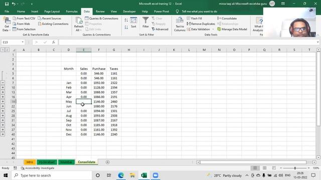 Working with data consolidation in ms excel(Live session) смотреть онлайн