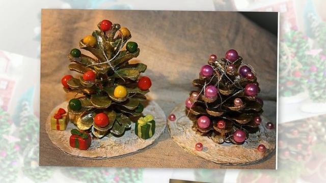 Елочки из шишек своими руками смотреть онлайн