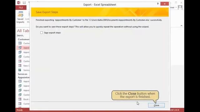 Exporting Data to Excel or Word in Microsoft Access 2013 (Lesson 1.15) смотреть онлайн