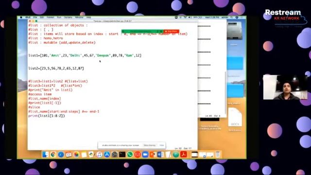 Basic Python Live Session Day- 6 | List Data Structure | KR Network Cloud смотреть онлайн
