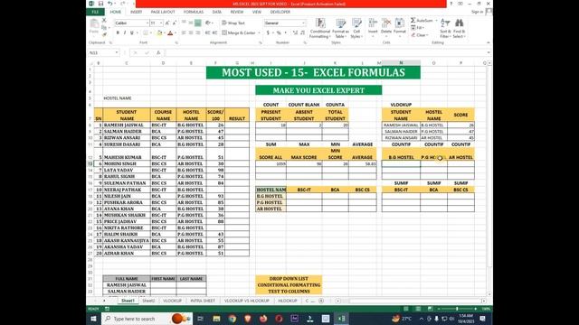 एक्सेल फॉर्मूला जो आपको सीखना चाहिए |Excel Formula Which You Should Learn | JK TUTORIALS|#excel смотреть онлайн