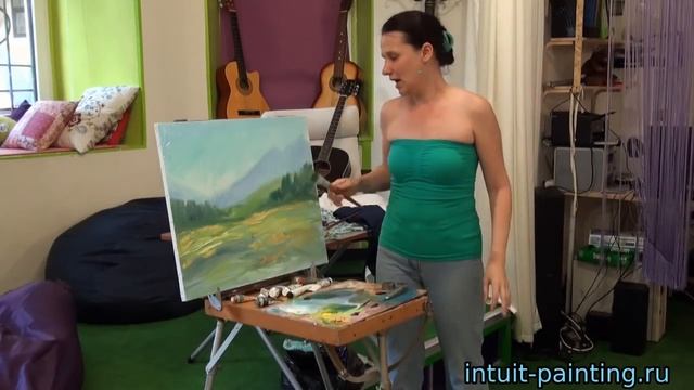 Семинар по живописи. Художник Алена Островская. Пейзаж "Landscape" Живопись. смотреть онлайн