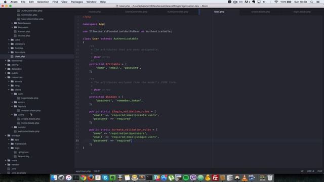 Laravel 5 Login Registration Tutorial System - 9 Validate User Registration смотреть онлайн
