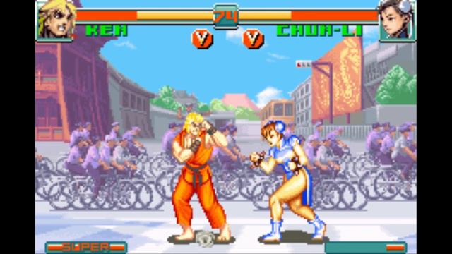 [SUPER Street Fighter II Turbo REVIVAL] Arcade Mode Gameplay [KEN] (GBA) смотреть онлайн