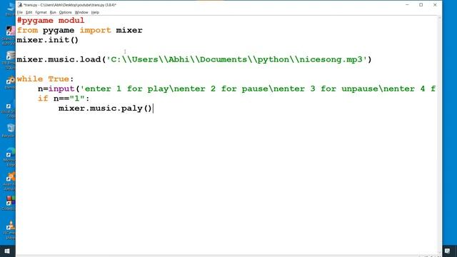 #python music player in python by pygame modul смотреть онлайн