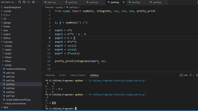 Integration with Python SymPy смотреть онлайн
