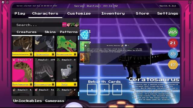 3 New Patterns + Upcoming Camera Hat Giveaway + New Code! - Roblox Dinosaur Arcade смотреть онлайн