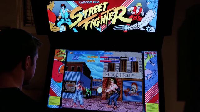 Street Fighter Arcade Cabinet MAME Gameplay w/ Hypermarquee смотреть онлайн