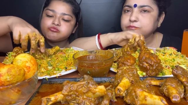 SPICY MUTTON NALLI NIHARI 🔥 CHICKEN TIKKA MASALA, FRIED EGGS WITH VEGETABLE PULAO/BIRYANI | MUKBANG смотреть онлайн