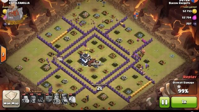 Clash of Clans || WAR || Bacon Knights Vs Capo.Familia смотреть онлайн