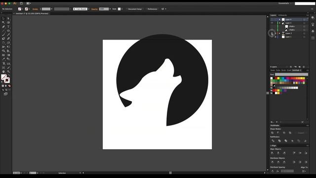 Midweek Design Dash | Negative Space Wolf Logo Design | Adobe Illustrator | Speedart смотреть онлайн