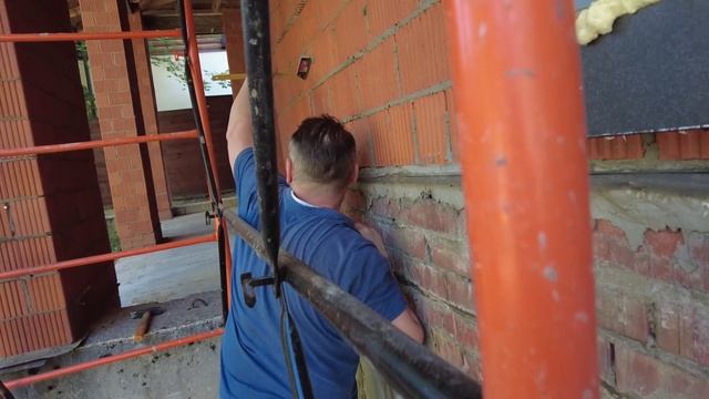 Подготовка дома к приклейке утеплителя, элемент примыкания с сеткой, провеска фасадов шнурками смотреть онлайн