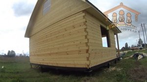 Сруб бани из профилированного бруса 6х6 метров от "Три Строителя" | Видео обзор