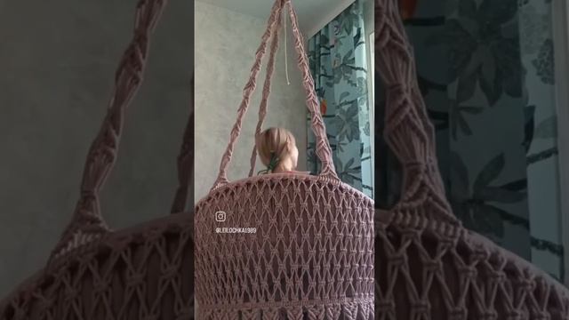 Подвесное кресло - качели макраме. смотреть онлайн